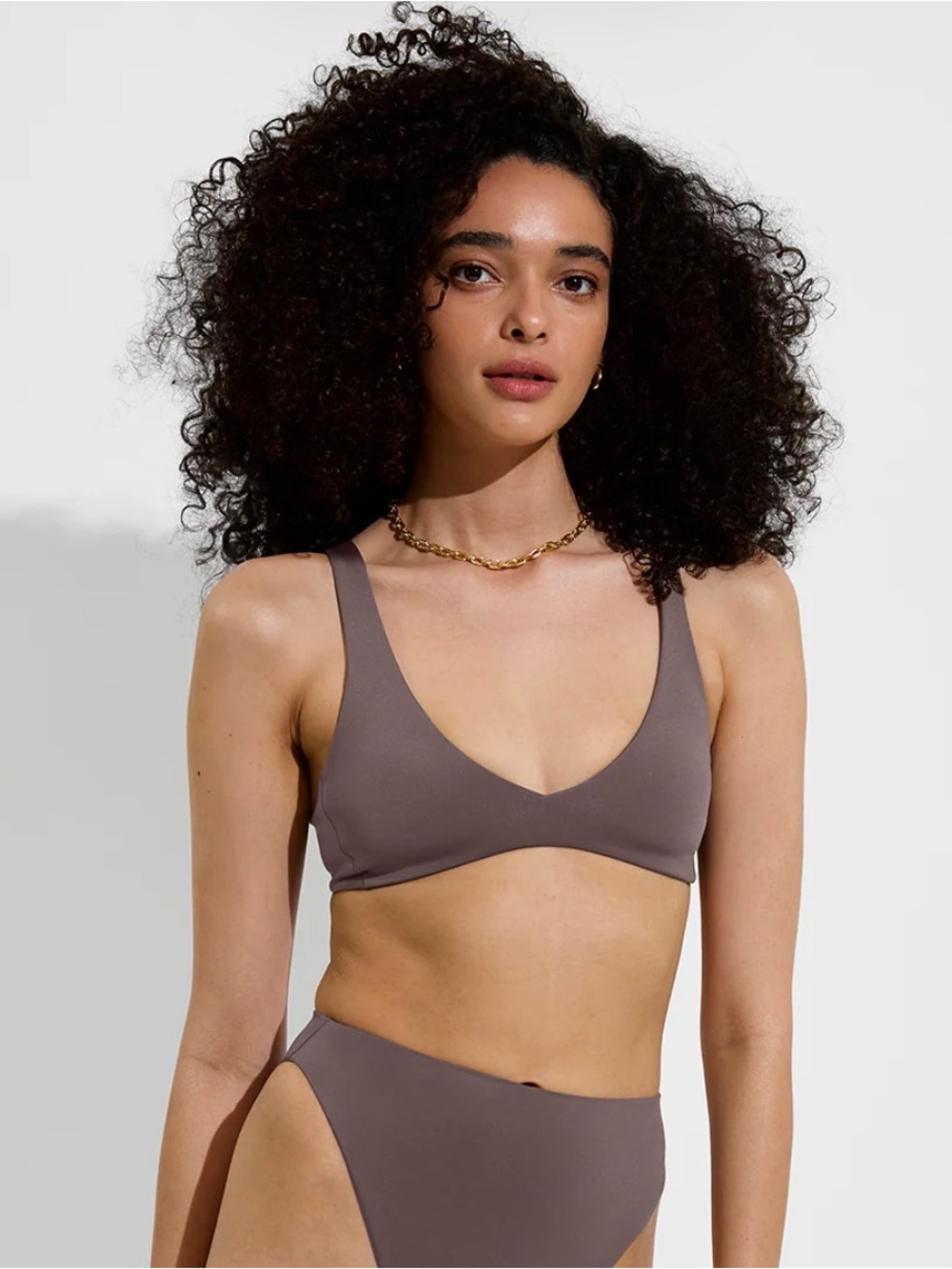 Left On Friday Bikini Top - Stormy Taupe